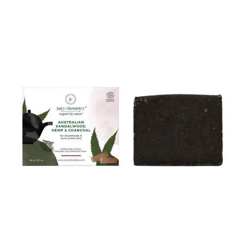 Juicy Chemistry Australian Sandalwood, Hemp & Charcoal Soap For Cold Pressed