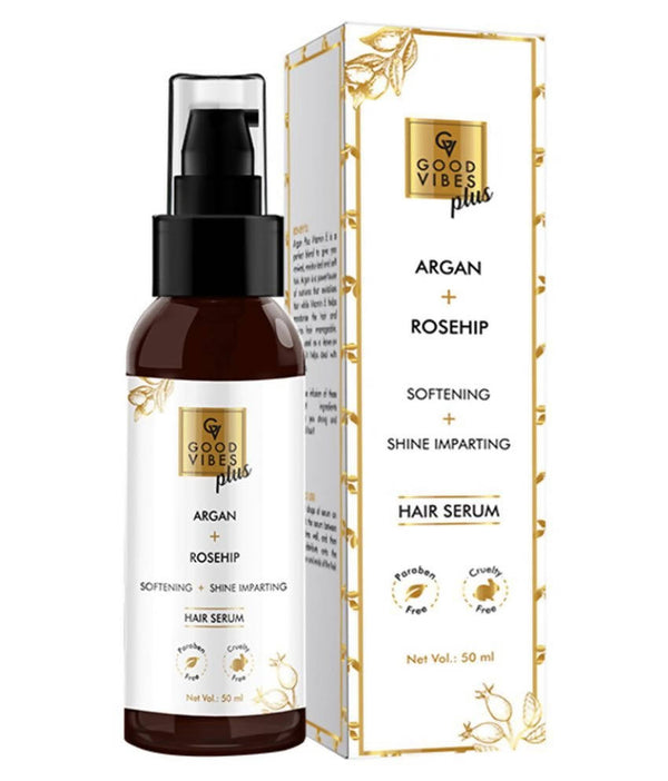 Good Vibes Plus Argan + Rose Hip - Softening + Shine Imparting Hair Serum