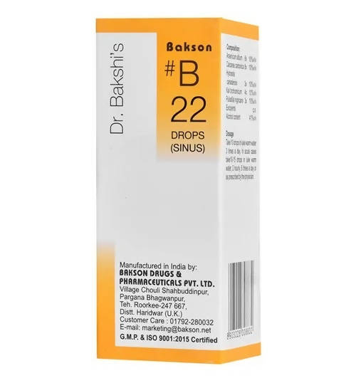 Bakson's Homeopathy B22 Sinus Drops