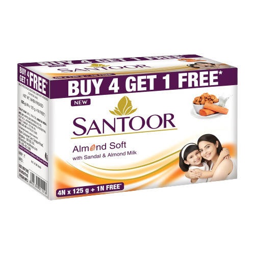 Santoor Almond Soft With Sandal & Almond Milk Soap