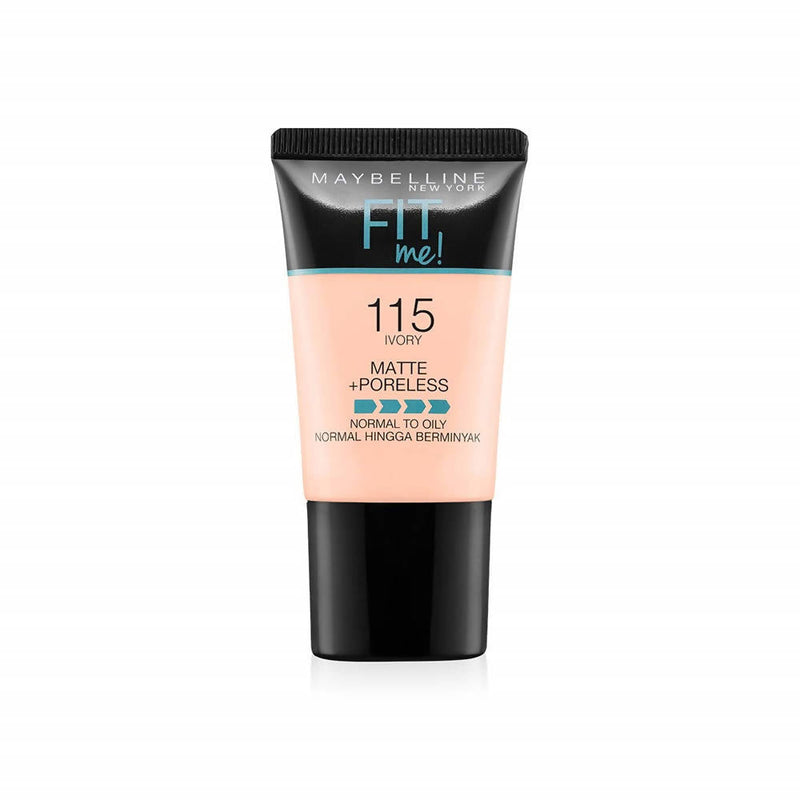 Maybelline New York Fit Me Matte + Poreless Liquid Foundation Tube -115 Ivory (18 Ml)