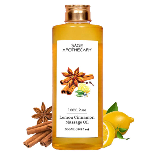 Sage Apothecary Lemon Cinnamon Massage Oil