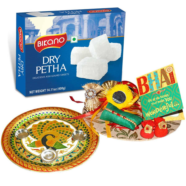 Bikano Dry Petha Rakhi Puja Thali Gifts