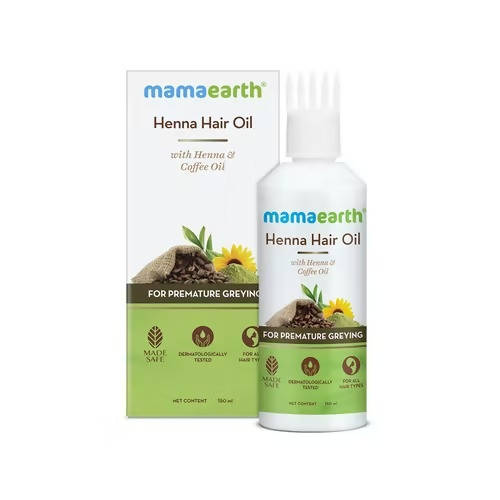 Mamaearth Henna Hair Oil with Henna & Coffee Oil