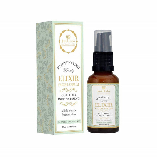 Just Herbs Rejuvenating Beauty Elixir Facial Serum Gotukola Indian Ginseng