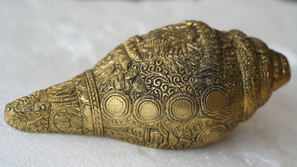 Myoksha Brass Shankha - For Wealth And Prosperity