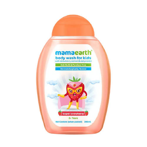 Mamaearth Super Strawberry Body Wash for Kids with Strawberry & Oat Protein