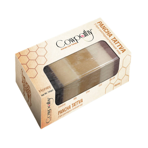 Cowpathy Pancha Tattva 5 Layer Panchagavya Handmade Honey Soap (150gm)