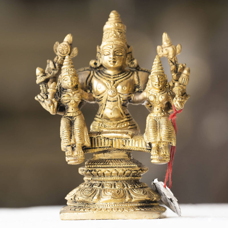 Myoksha Sridevi Bhudevi Sametha Venkateswara Swamy Brass Idol