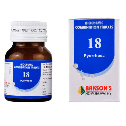 Bakson's Homeopathy Biochemic Combination 18 Tablets