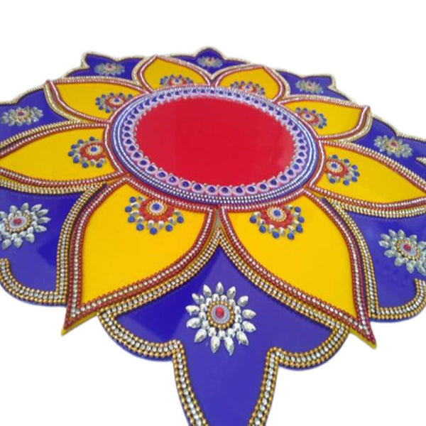 Kundan HandiKrafts Marble Acrylic Multi Color Rangoli