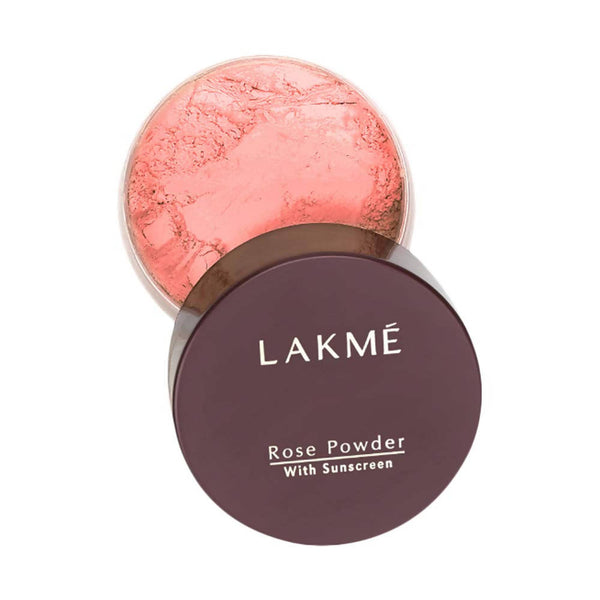 Lakme Rose Face Powder With Sunscreen - Warm Pink