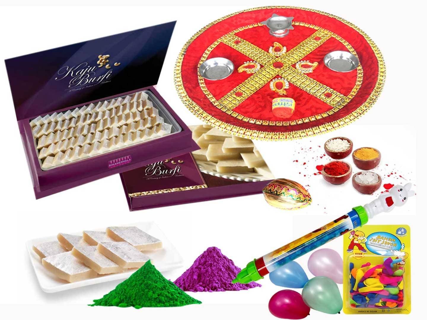 Bikanervala Holi Puja Thali With Kaju Katli
