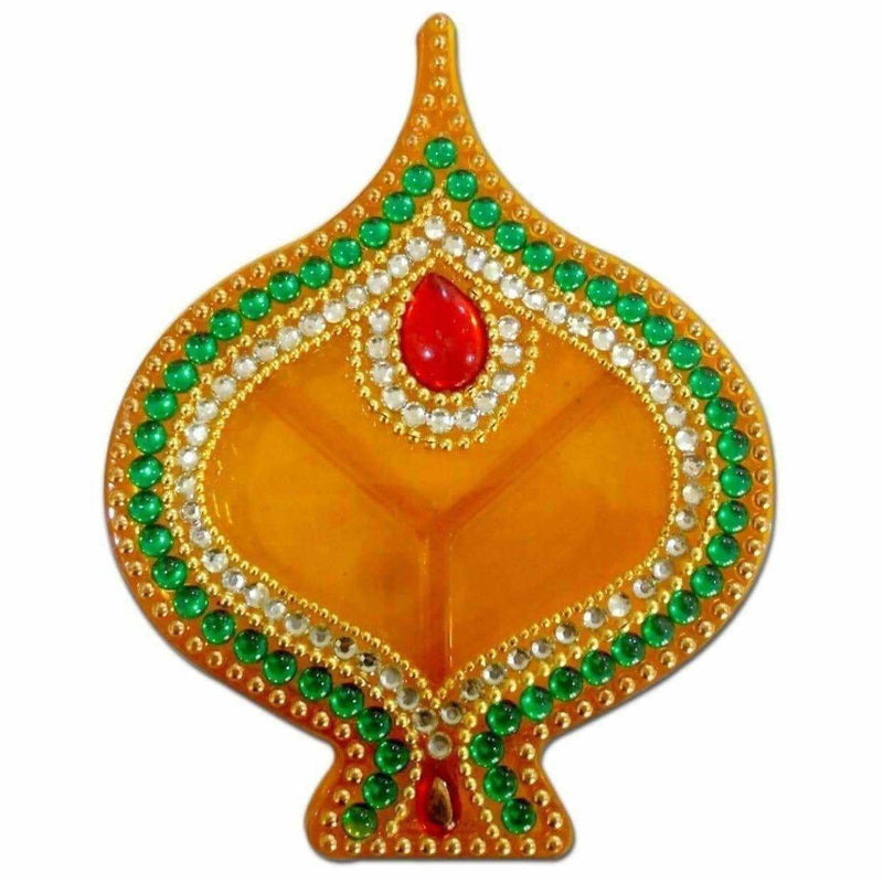 Fire Lamp Design Kumkum Box - 1 Piece