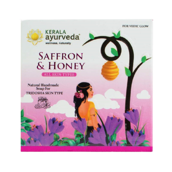 Kerala Ayurveda Natural Handmade Saffron & Honey Soap