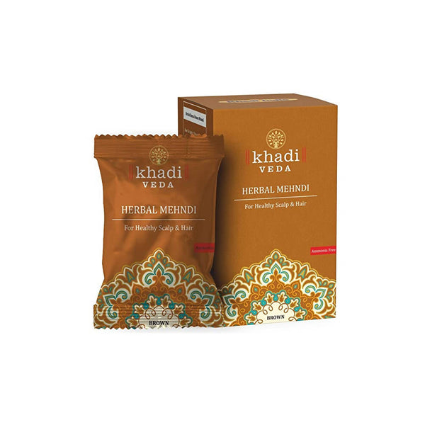 Khadi Veda Brown Herbal Mehndi For Healthy Scalp & Hair