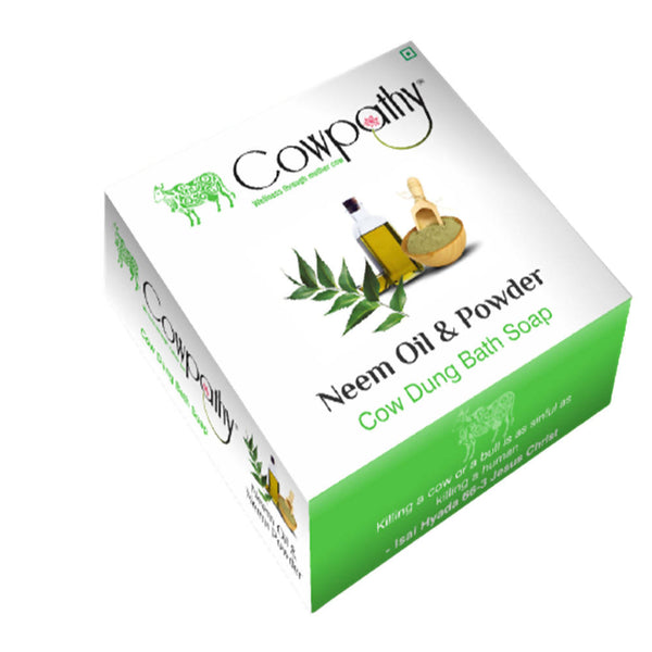 Cowpathy Neem Oil & Powder Cow Dung Bath Soap (75Gm)