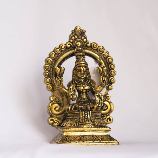 Myoksha Goddess Lakshmi Brass Idol - For Wealth and Prosperity