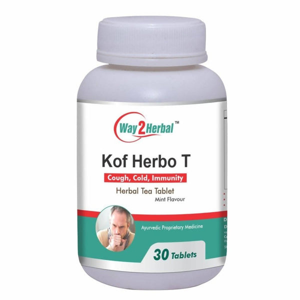 Way2herbal Kof Herbo T Herbal Tea Tablets - Mint Flavour