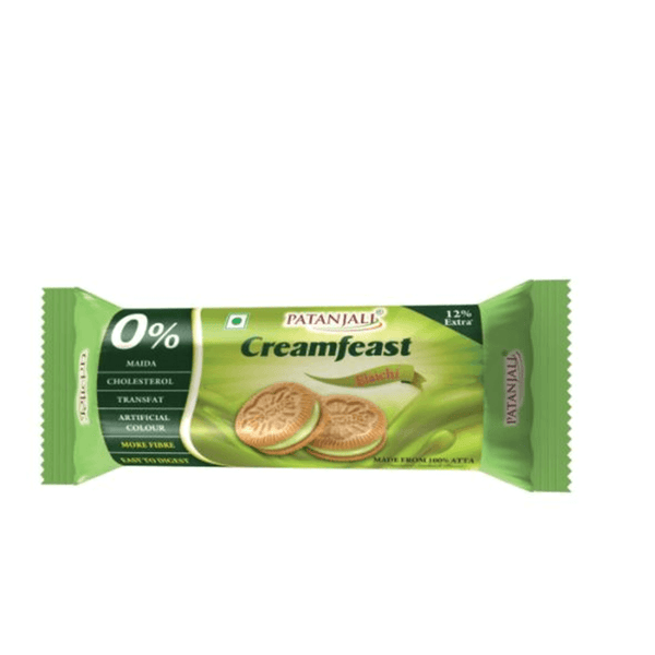 Patanjali Creamfeast Elaichi Biscuit (Pack of 10)