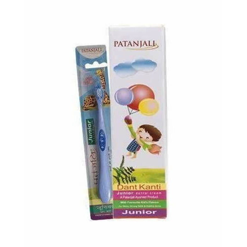 Patanjali Oral Care Combo (Dant KantiJunior Dental Cream 100GM + Junior Tooth Brush)