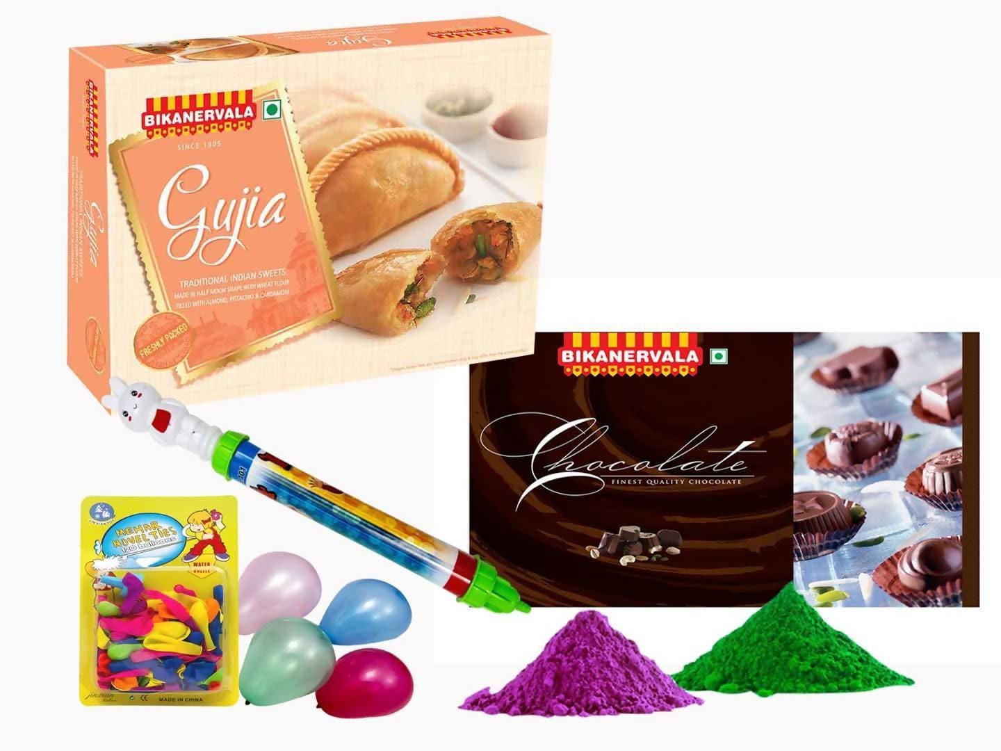 Bikano Chocolates with Ghujia On Holi