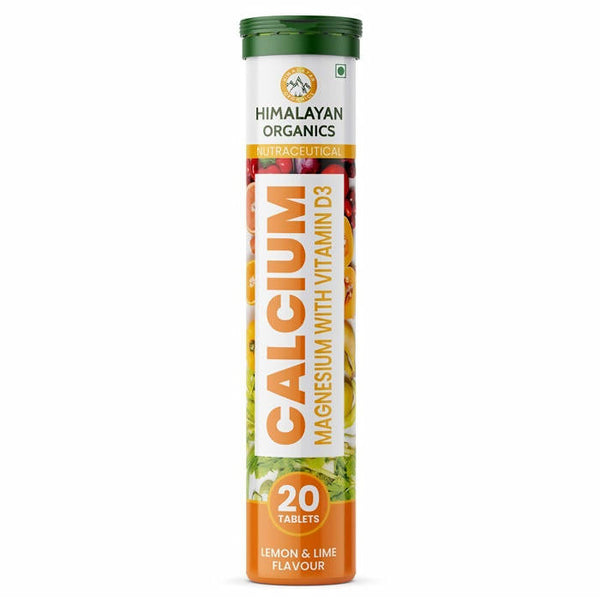 Himalayan Organics Calcium, Magnesium With Vitamin D3 Lemon & Lime Flavour Tablets