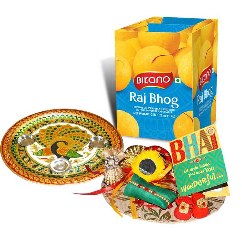 Bikano Rajbhog Rakhi Puja Thali Gifts