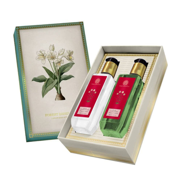 Forest Essentials White Lily Hair Care Duo Box