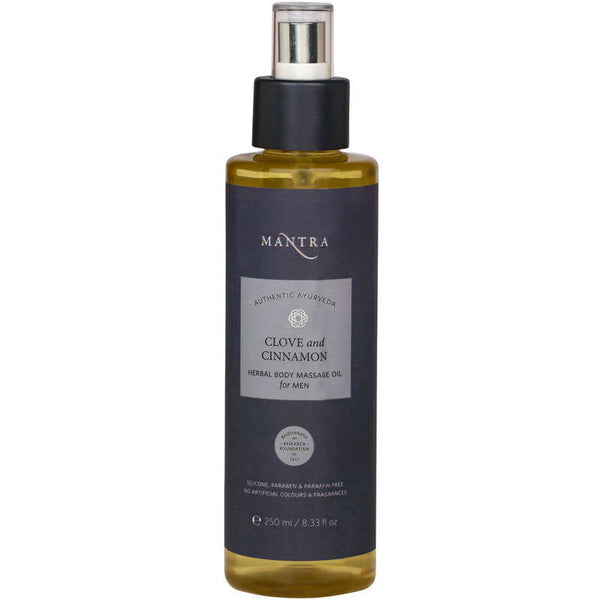 Mantra Herbal Clove & Cinnamon Herbal Body Massage Oil For Men