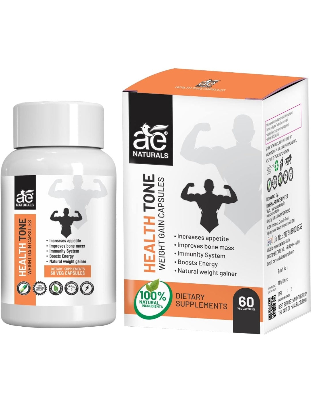 Ae Naturals Health Tone Weight Gain Capsules