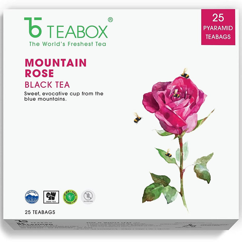 Teabox Mountain Rose Black Tea Bags