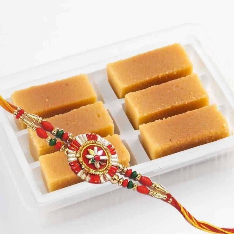 Fancy Rakhi with Mysorepak