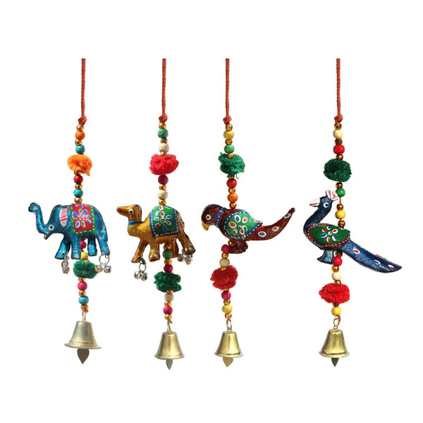 Decorative Thread Paper Mache Door Hanging Set, Multicolor