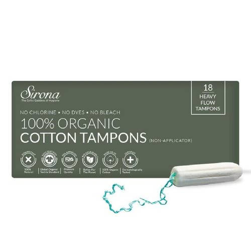 Sirona Heavy Flow Organic Cotton Tampons