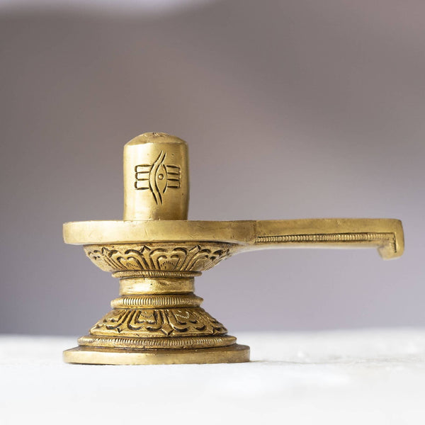 Myoksha Shiva Linga Brass Idol - Symbol Of Lord Shiva