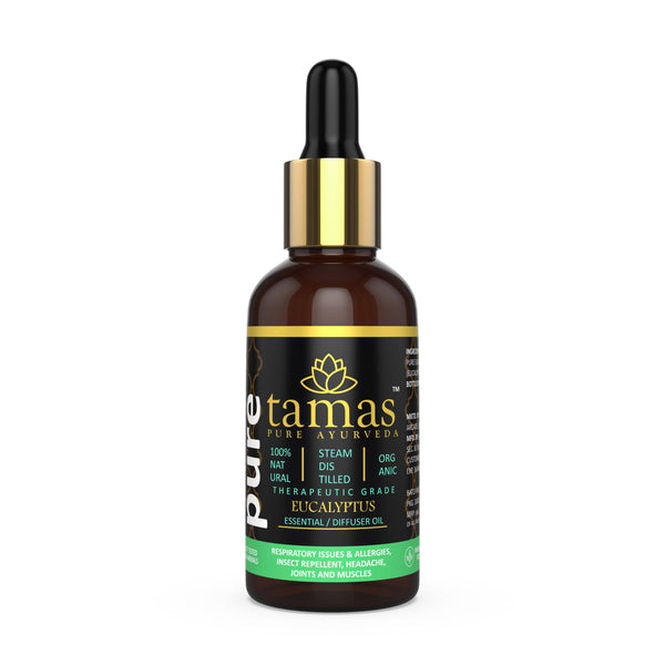 Tamas Pure Ayurveda 100% Organic Eucalyptus Essential Oil- USDA Certified Organic