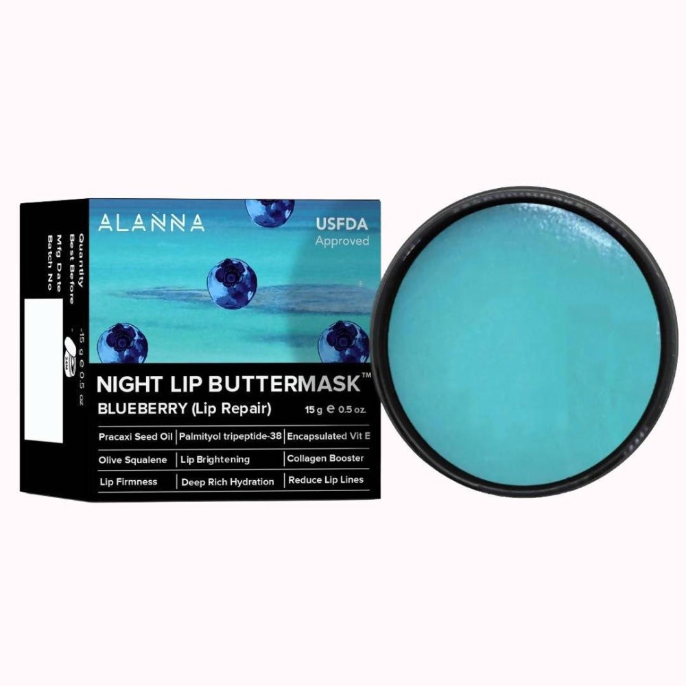 Alanna Night Lip Buttermask Blueberry - Lip Repair