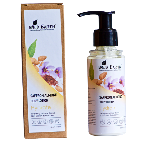 Wild Earth Saffron Almond Moisturising Body Lotion