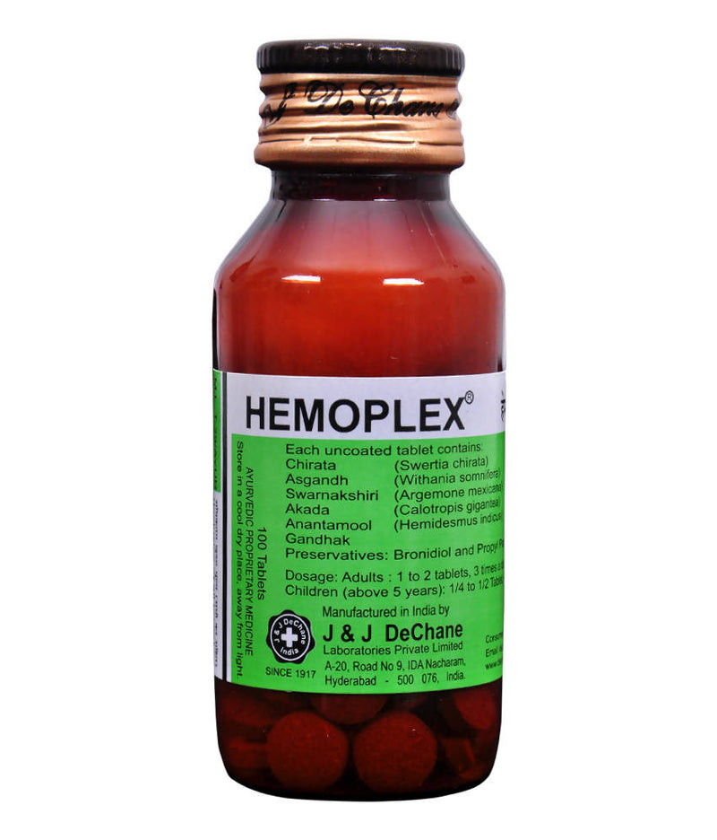 J & J Dechane Ayurvedic Hemoplex Tablets