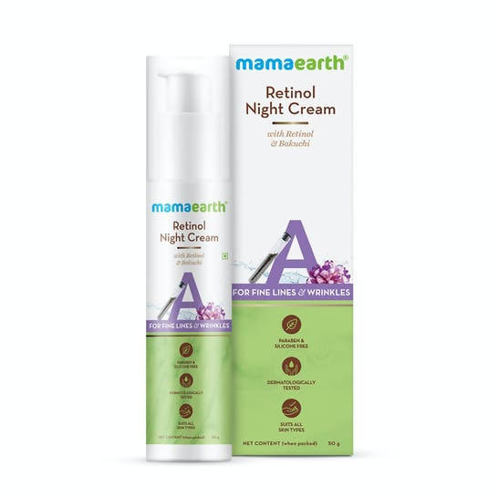 Mamaearth Retinol Night Cream with Retinol & Bakuchi