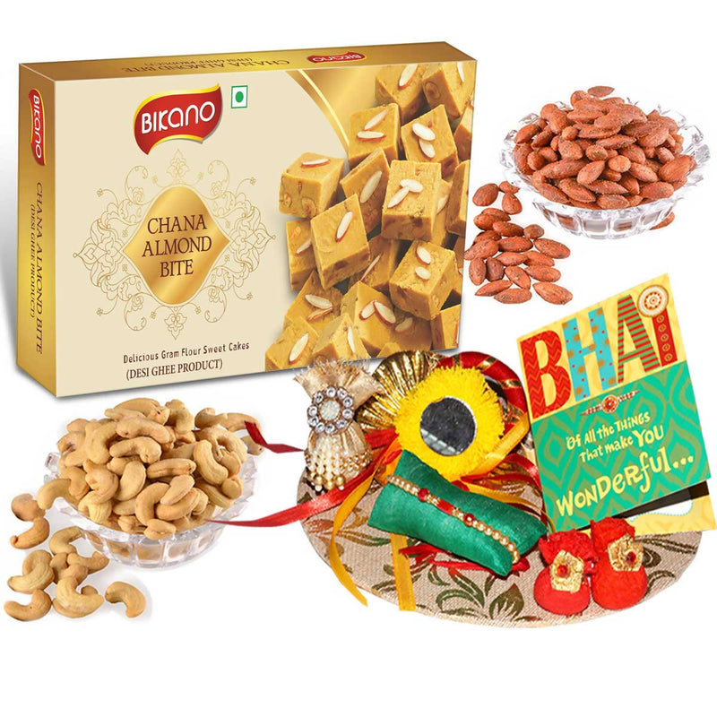 Bikano Chana Almond Bite and Dryfruits Rakhi Gifts