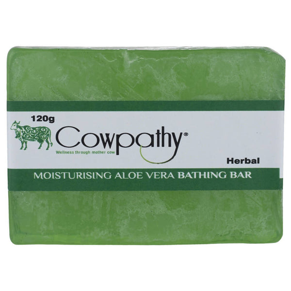 Cowpathy Herbal Moisturising Aloe Vera Bathing Bar (120 GM)