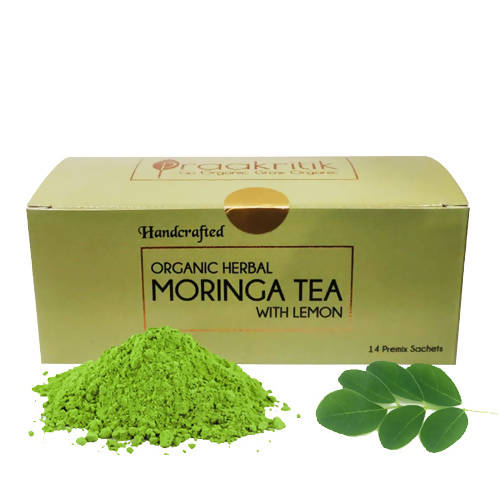 Praakritik Organic Herbal Moringa Tea Box With Lemon