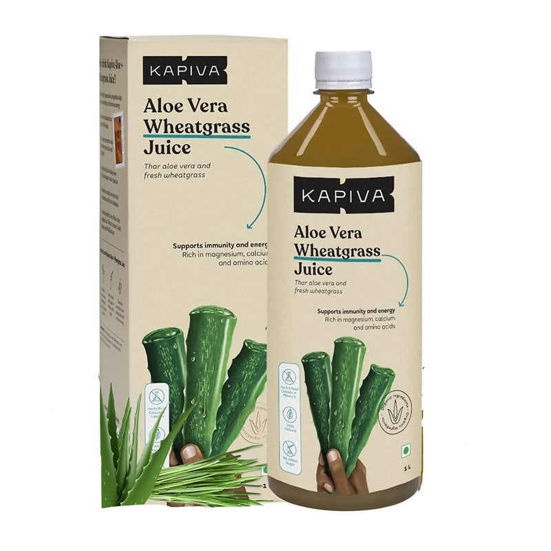 Kapiva Ayurveda Aloe Vera + Wheatgrass Juice