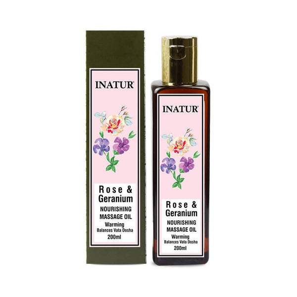 Inatur Rose & Geranium Nourishing Massage Oil