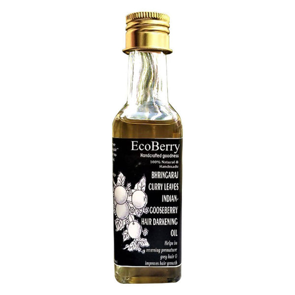 Ecoberry Bhringaraj Curry Leaves Indian Gooseberry Hair Darkening Oil