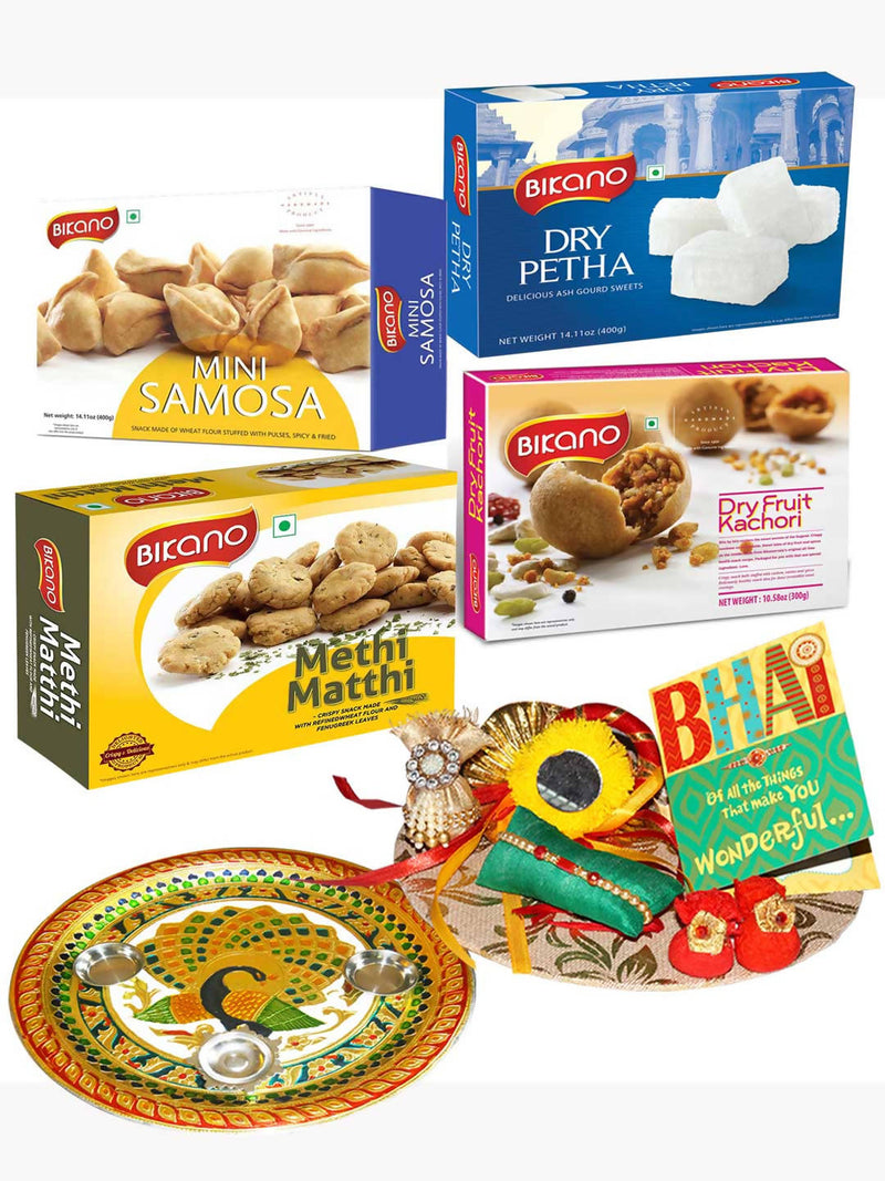 Bikano Snacks Magic Rakhi Puja Thali Gifts