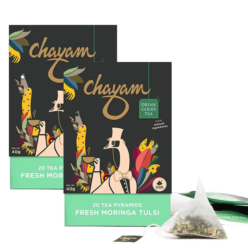 Chayam Fresh Moringa Tulsi Tea Bags