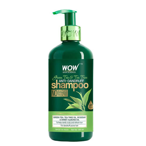 Wow Skin Science Green Tea & Tea Tree Anti-Dandruff Shampoo